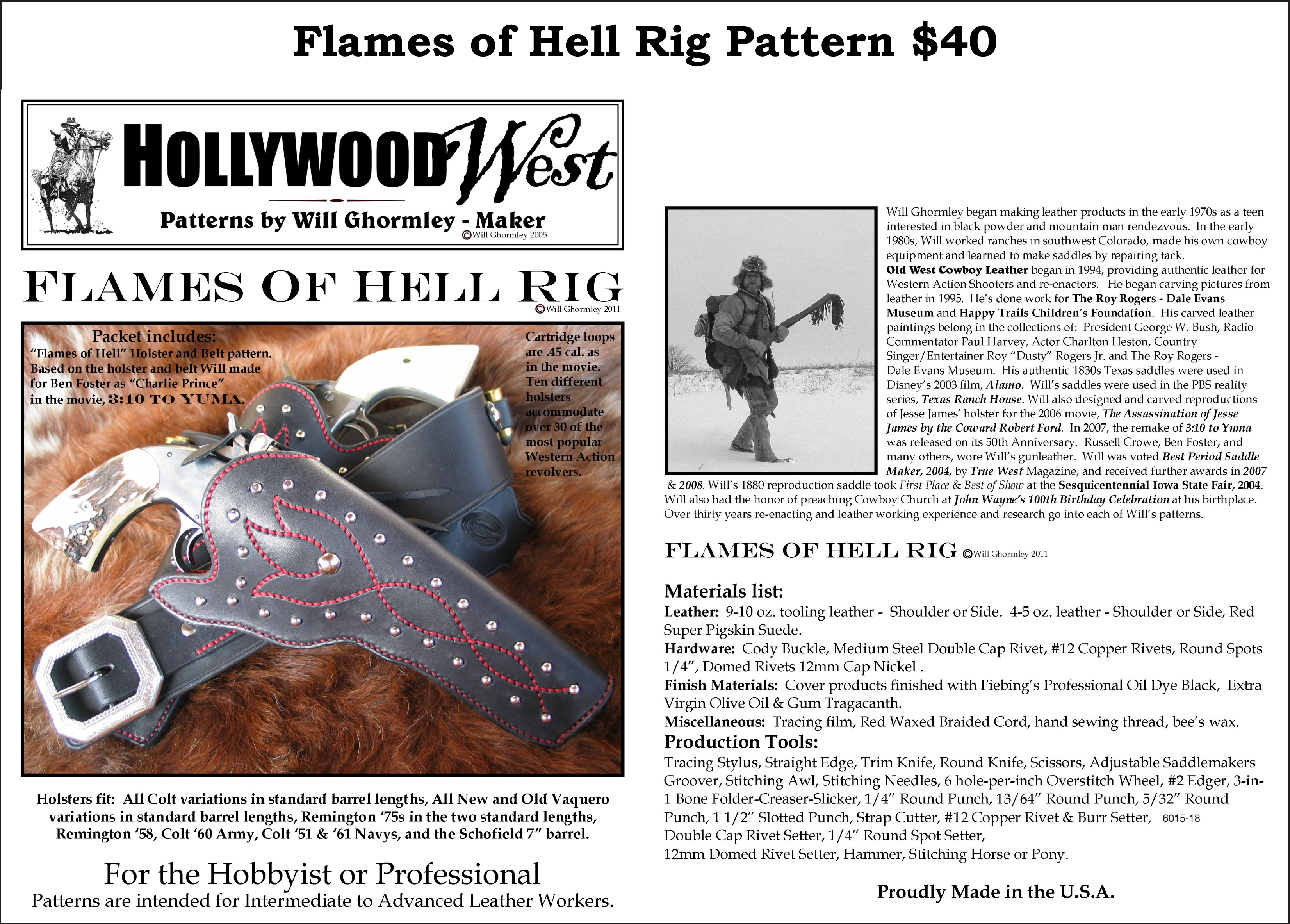 Flames of Hell Rig Pattern — $40.00